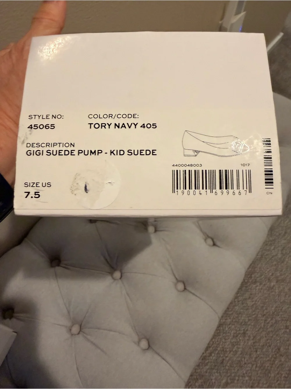 Tory Burch Gigi Suede Pump Navy